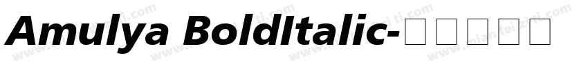 Amulya BoldItalic字体转换